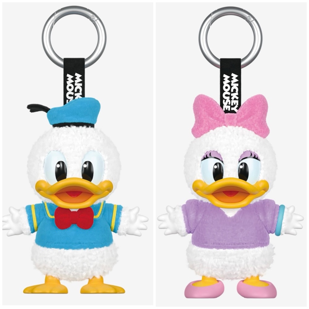 Pop Mart Mickey and Friends Donald and Daisy Duck Keychains set